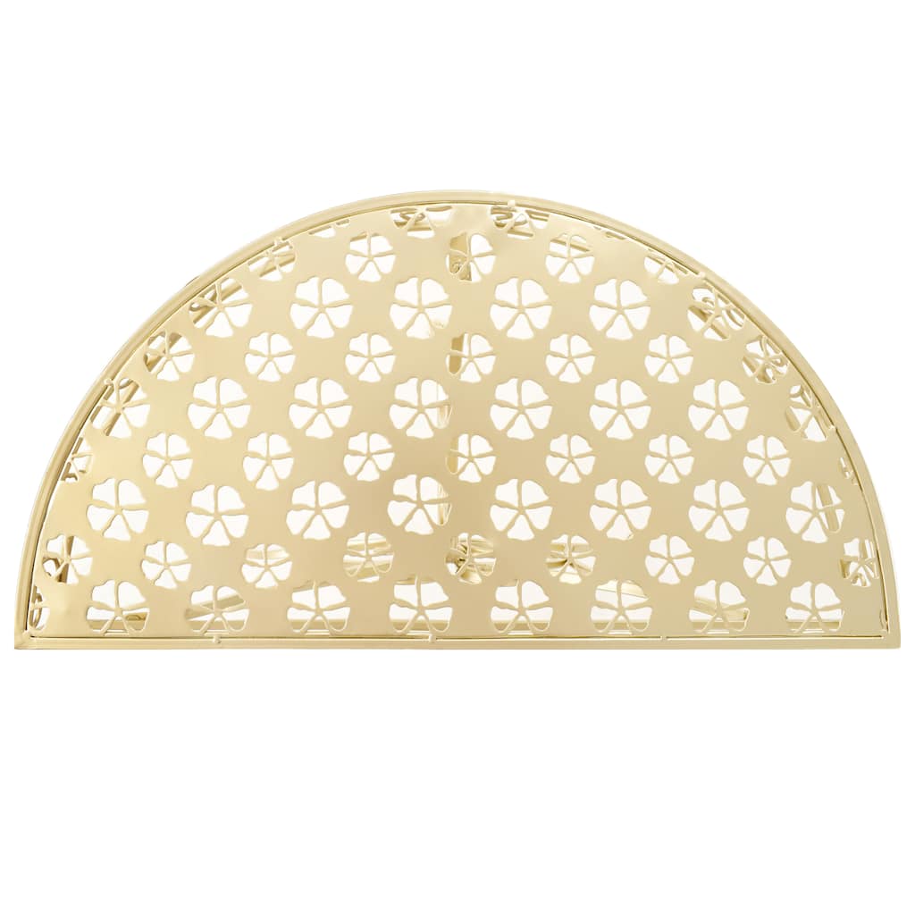 sidebord i vintagestil halvrund metal 72x36x74 cm guldfarvet