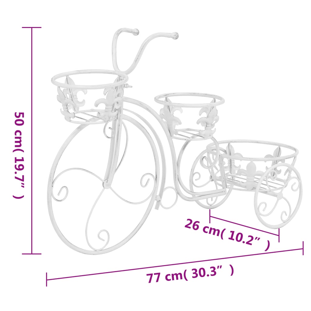 plantestativ cykelform vintagestil metal