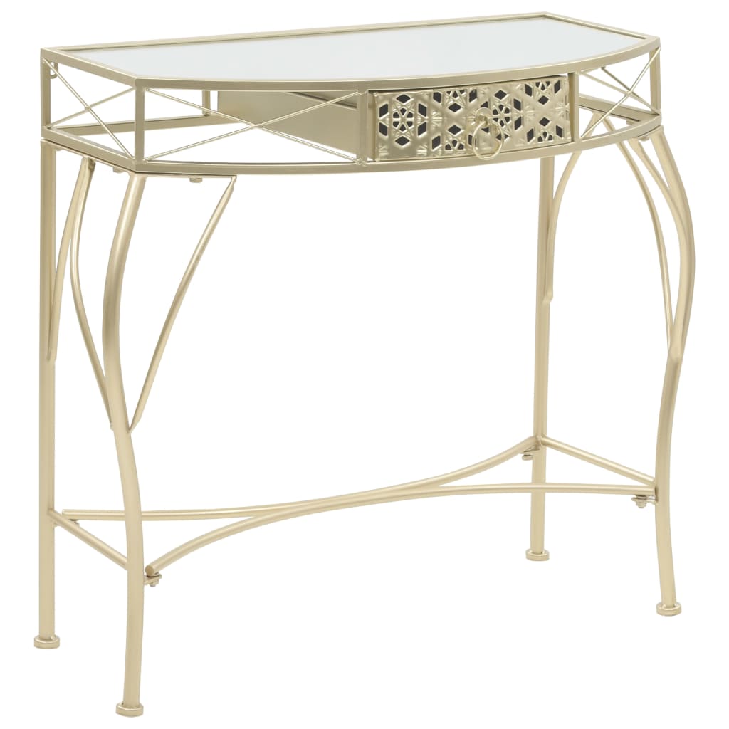 sidebord i fransk stil metal 82 x 39 x 76 cm guldfarvet