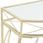 sidebord i fransk stil metal 82 x 39 x 76 cm guldfarvet
