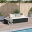 solseng sort 195 x 60 cm polyrattan