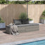 solseng grå 195 x 60 cm polyrattan
