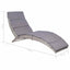 foldbar liggestol med hynde polyrattan grå