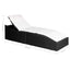liggestol med hynde polyrattan sort