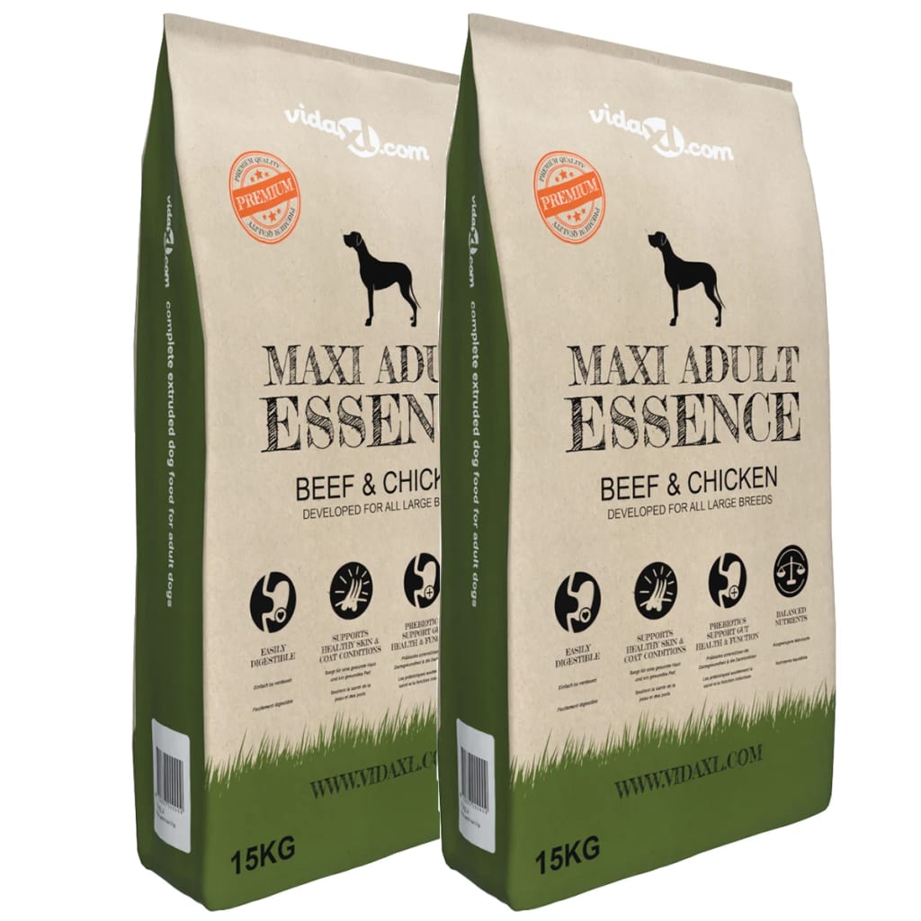 tørfoder til hunde Maxi Adult Essence Beef&Chicken (2 x 15 kg)