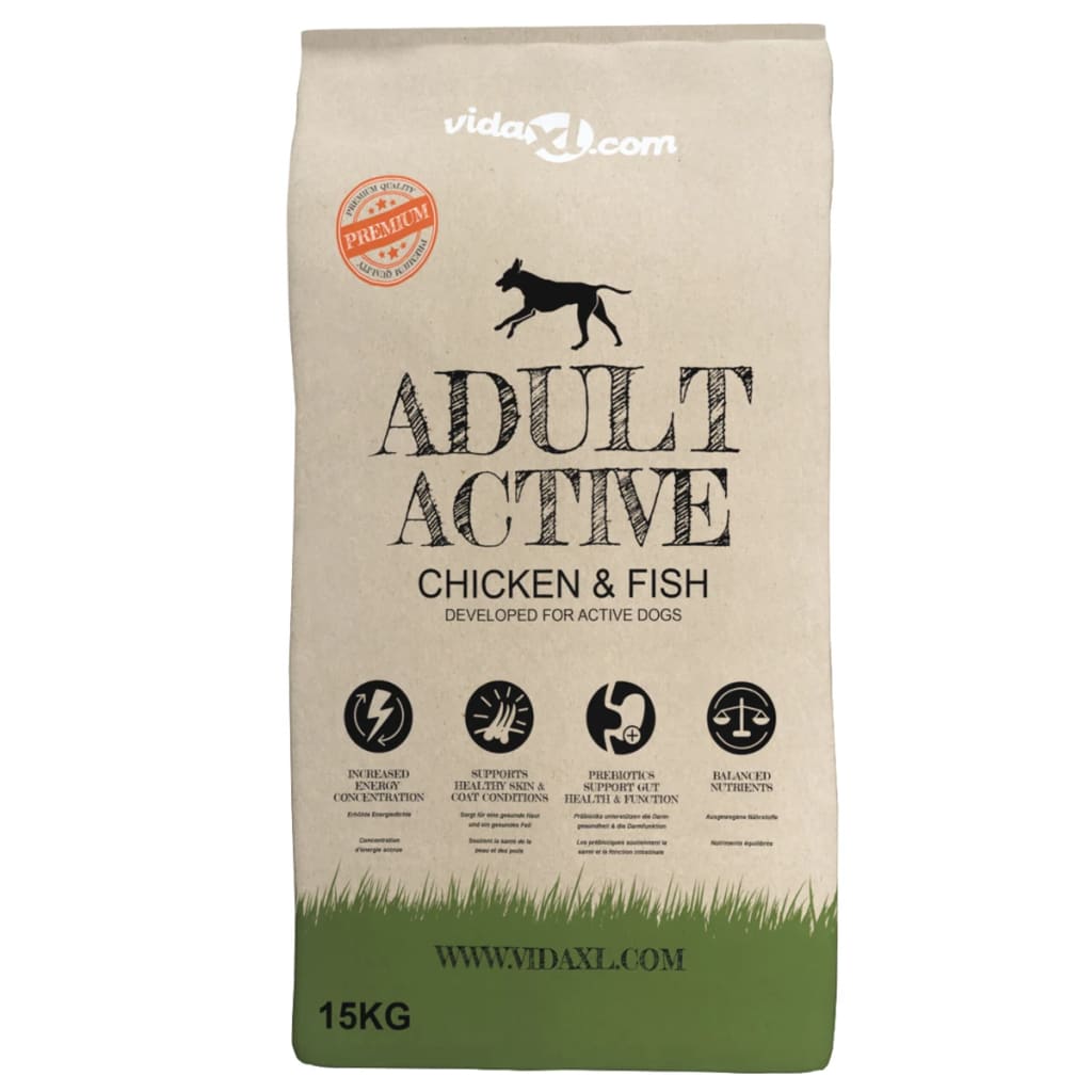 luksustørfoder til hund Adult Active Chicken & Fish (2 x 15 kg)
