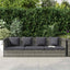 havebord 200x60 cm polyrattan grå
