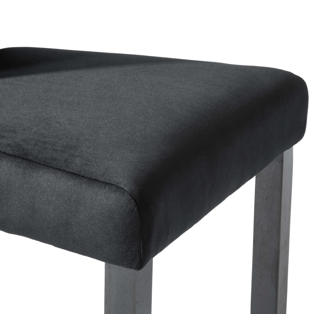 spisebordsstole 6 stk. velour sort