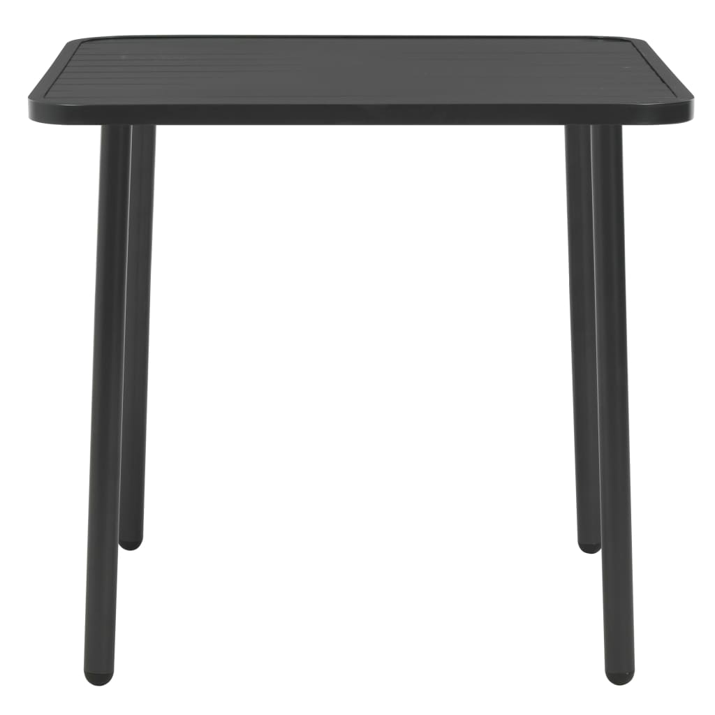 havebord 80 x 80 x 72 cm stål mørkegrå