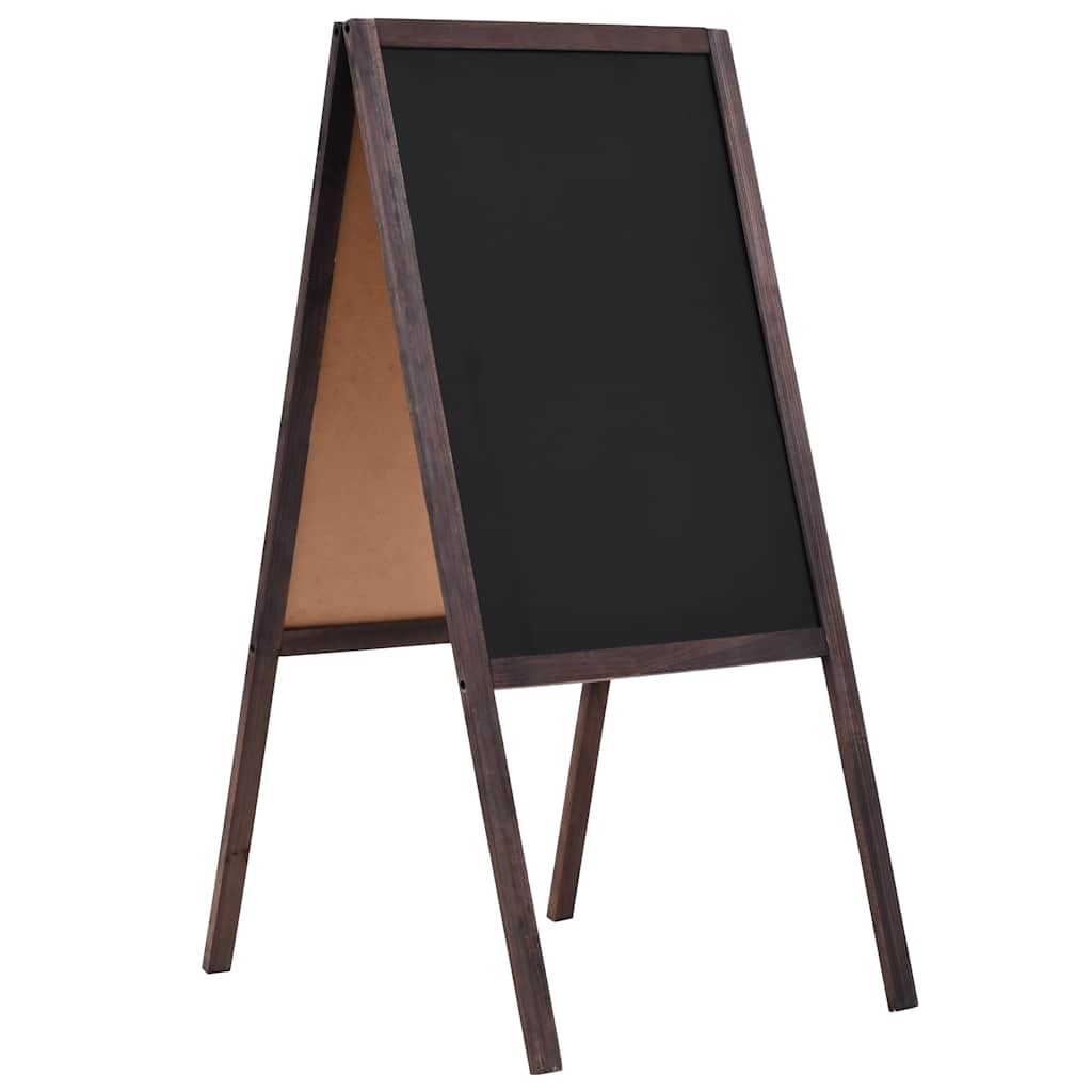 dobbeltsidet tavle cedertræ fritstående 40 x 60 cm