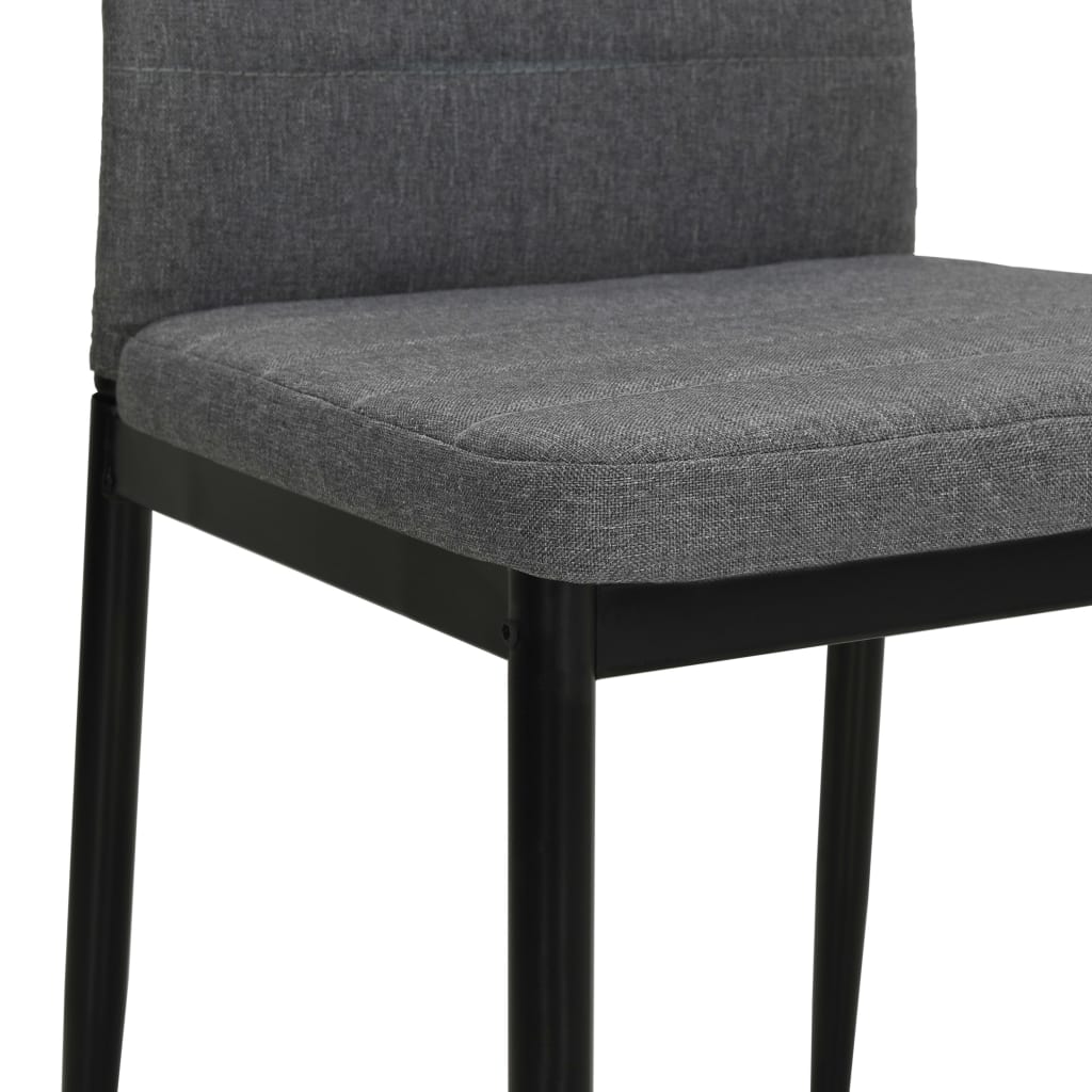 spisebordsstole 4 stk. stof lysegrå