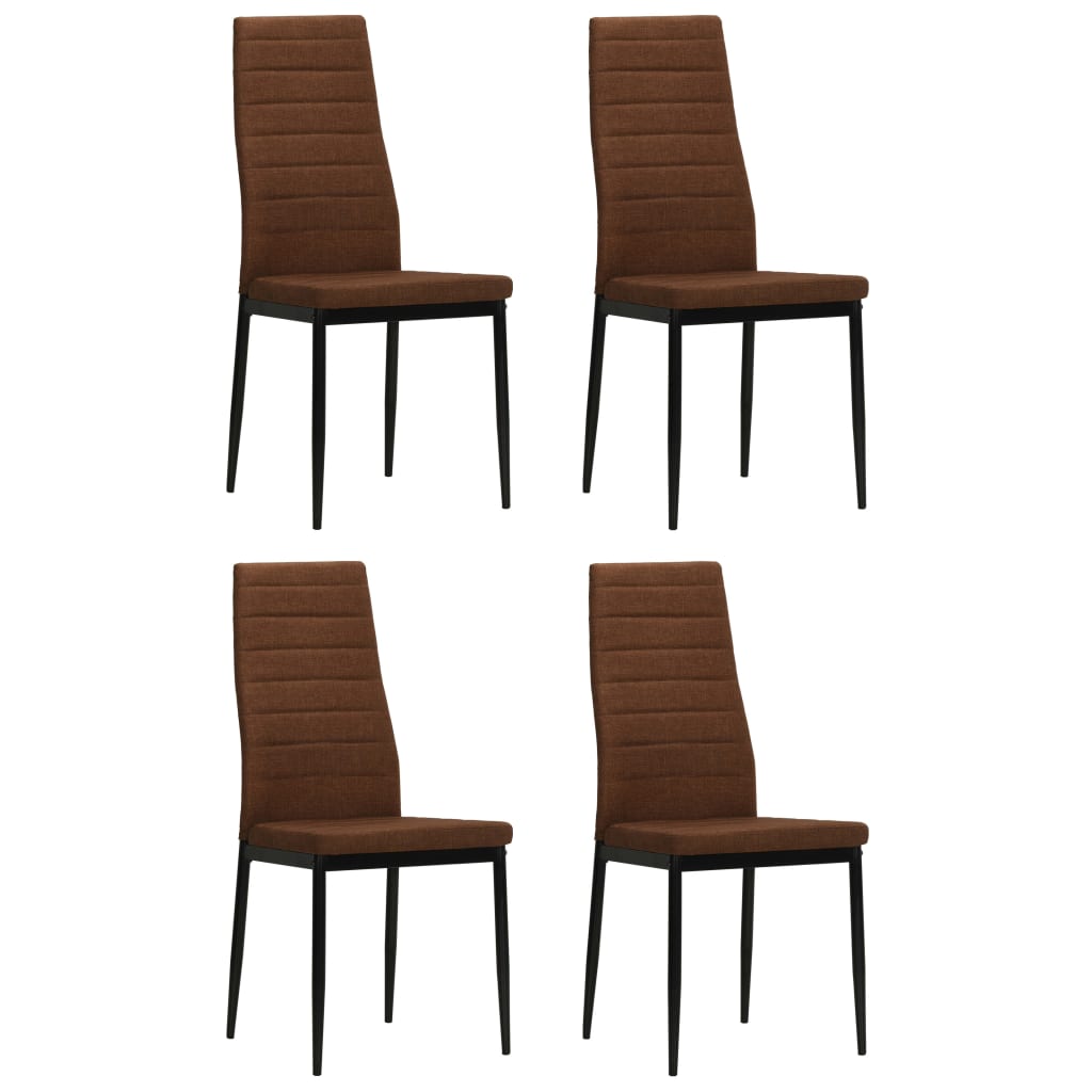 spisebordsstole 4 stk. stof brun