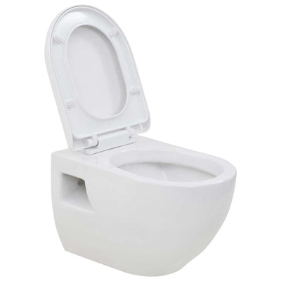 væghængt toilet keramik hvid