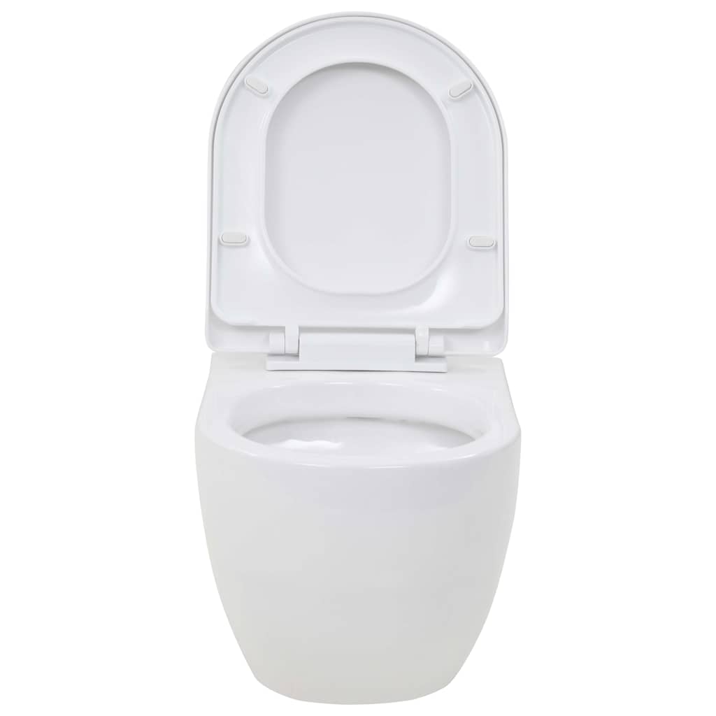 væghængt toilet keramik hvid