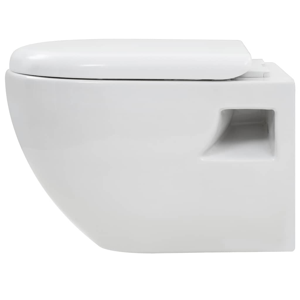 væghængt toilet keramik hvid