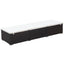 liggestol med hynde polyrattan brun