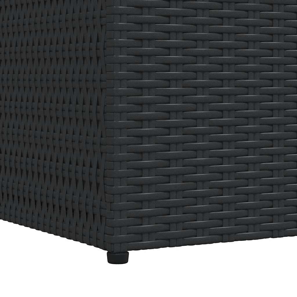 udendørs opbevaringskasse 150x100x100 cm polyrattan sort