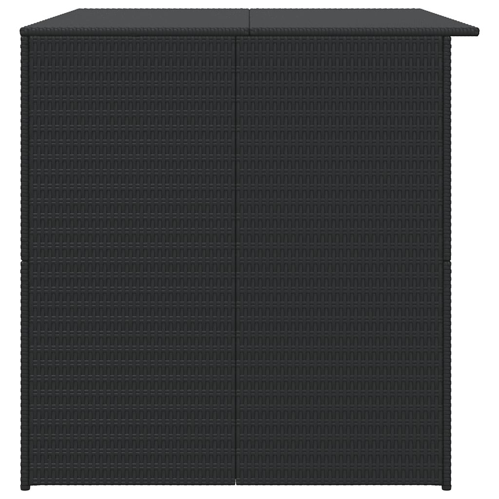 udendørs opbevaringskasse 150x100x100 cm polyrattan sort