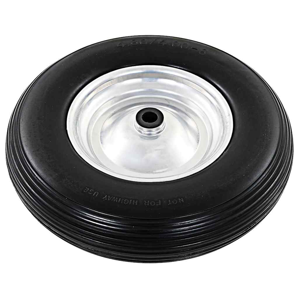 trillebørshjul med aksel massivt PU 4.00-8 390 mm