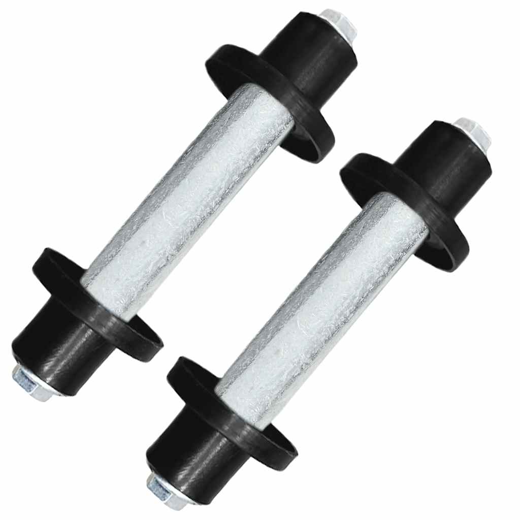 trillebørshjul med aksel 2 stk. massivt PU 4.00-8 390 mm