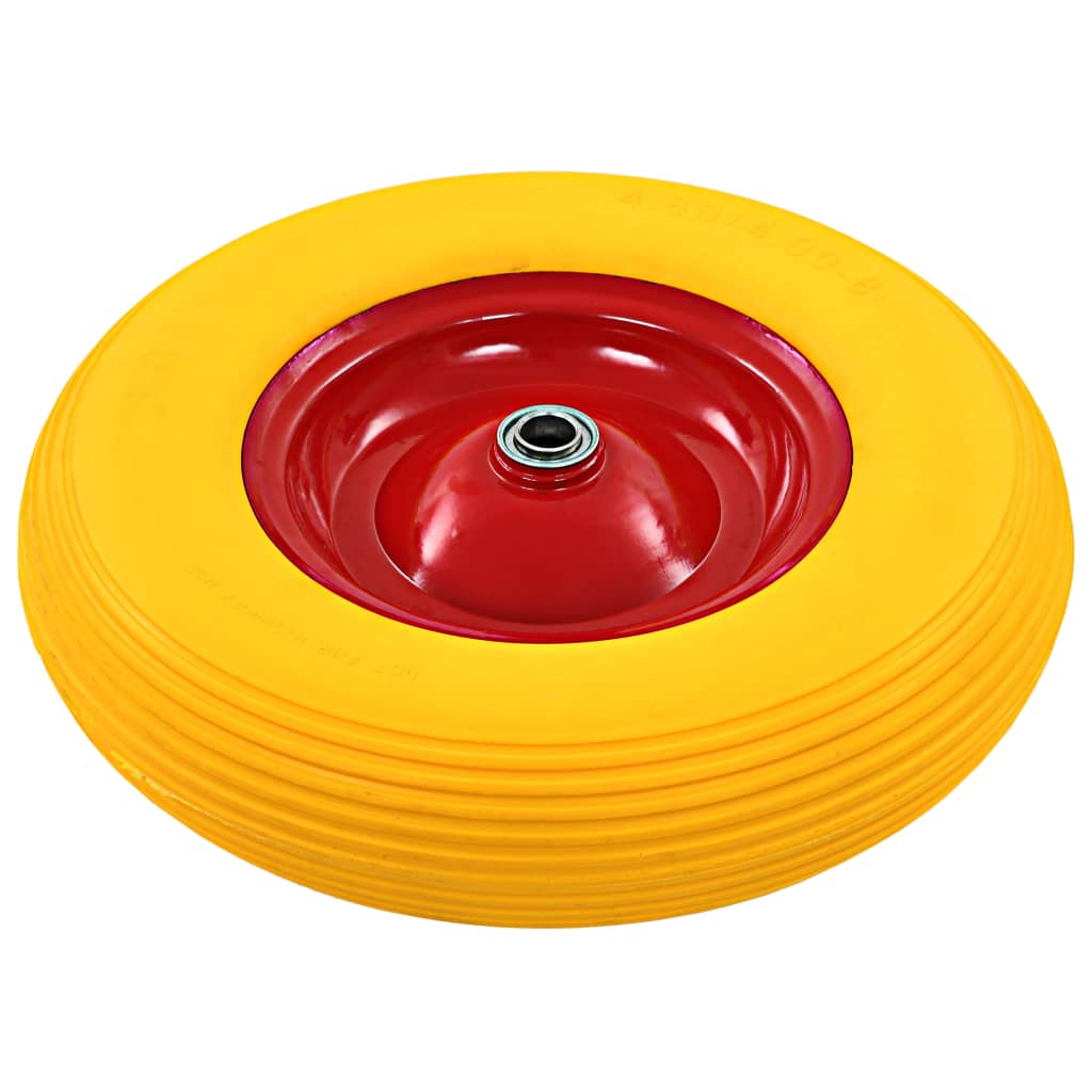 trillebørshjul med aksel PU 4.00-8 390 mm