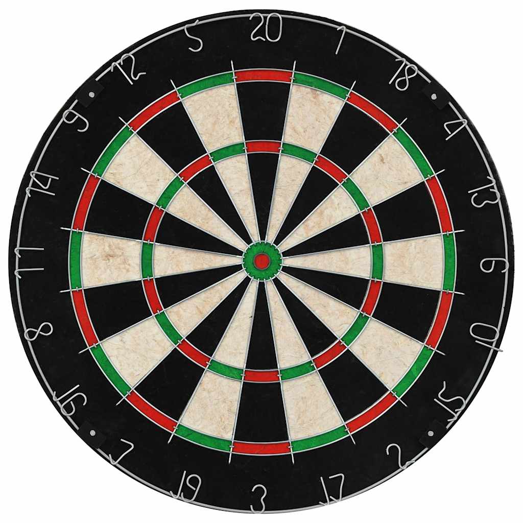 professionel dartskive i sisal med 6 dartpile og ramme