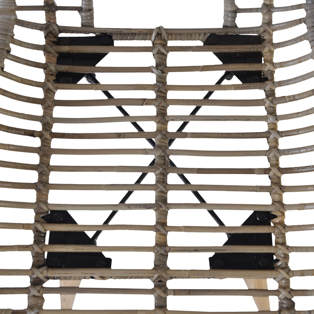 spisebordsstole 2 stk. naturligt rattan brun