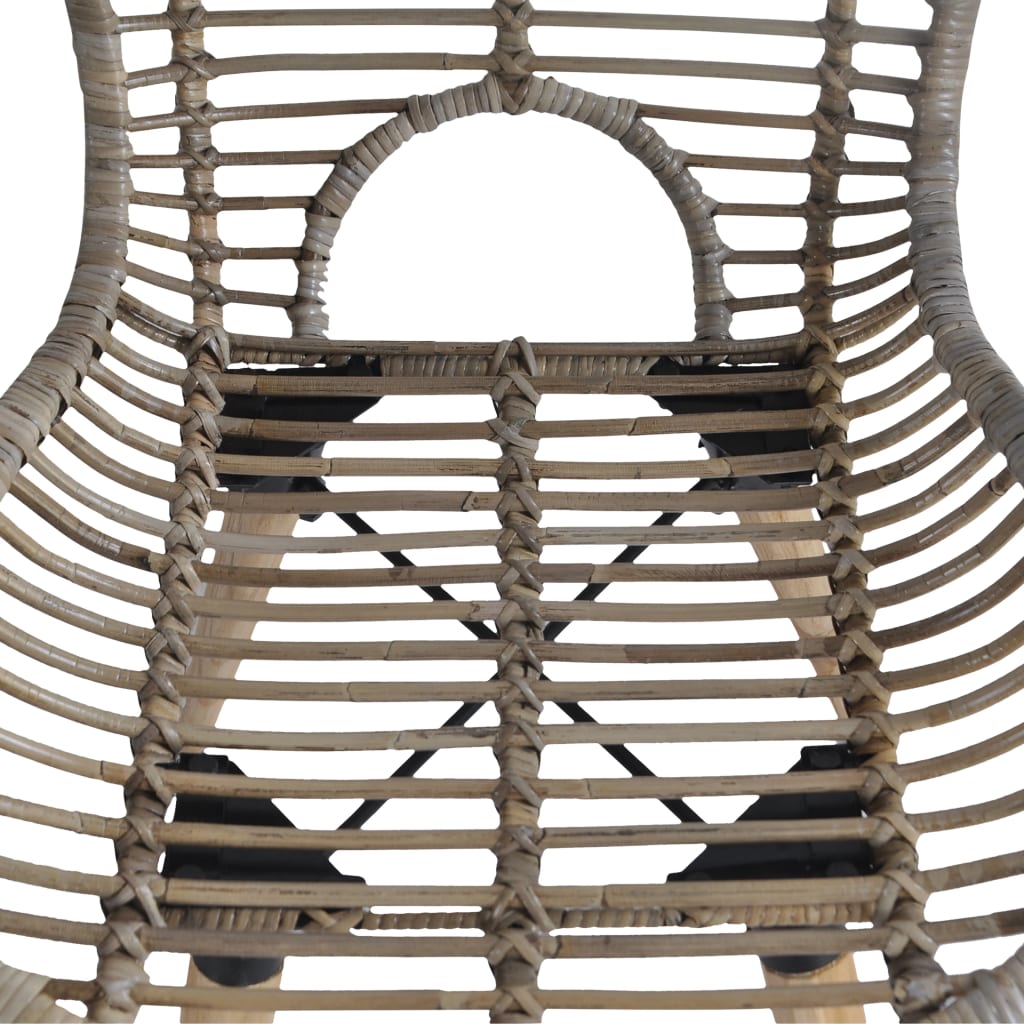 spisebordsstole 2 stk. naturligt rattan brun