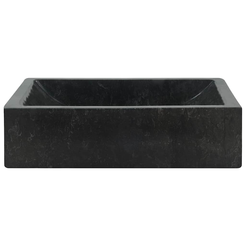 håndvask 45x30x12 cm marmor sort højglans
