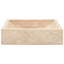 håndvask 45x30x12 cm marmor cremefarvet højglans