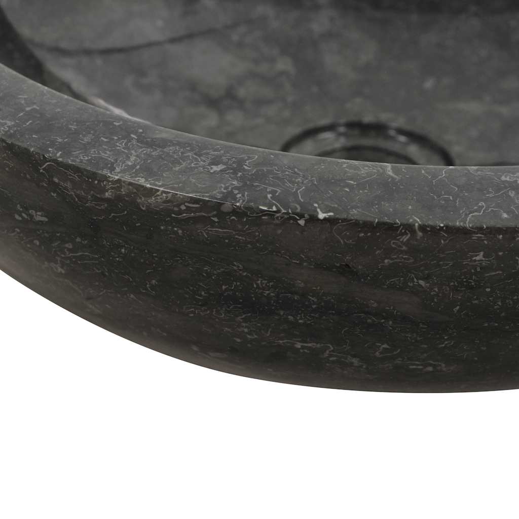 håndvask 40 x 12 cm marmor sort