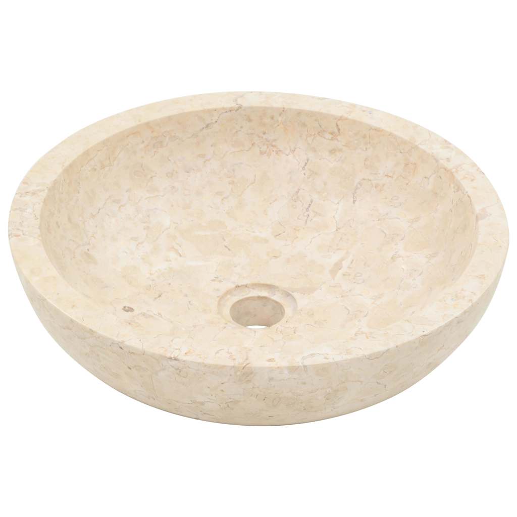 håndvask 40 x 12 cm marmor cremefarvet