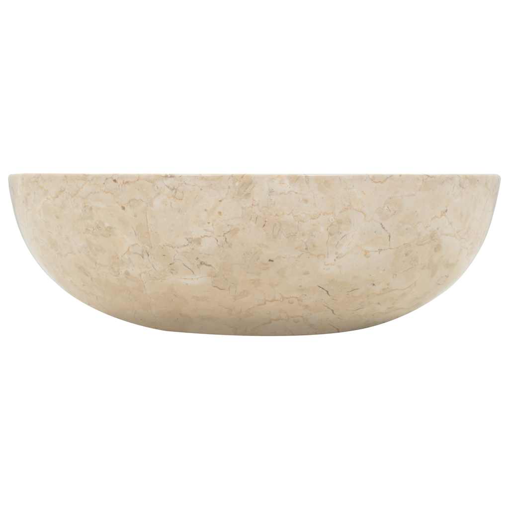 håndvask 40 x 12 cm marmor cremefarvet