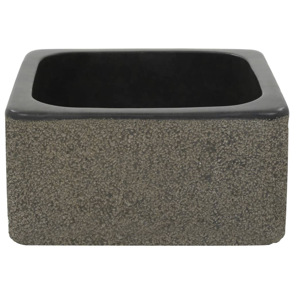 håndvask 30x30x15 cm flodsten sort