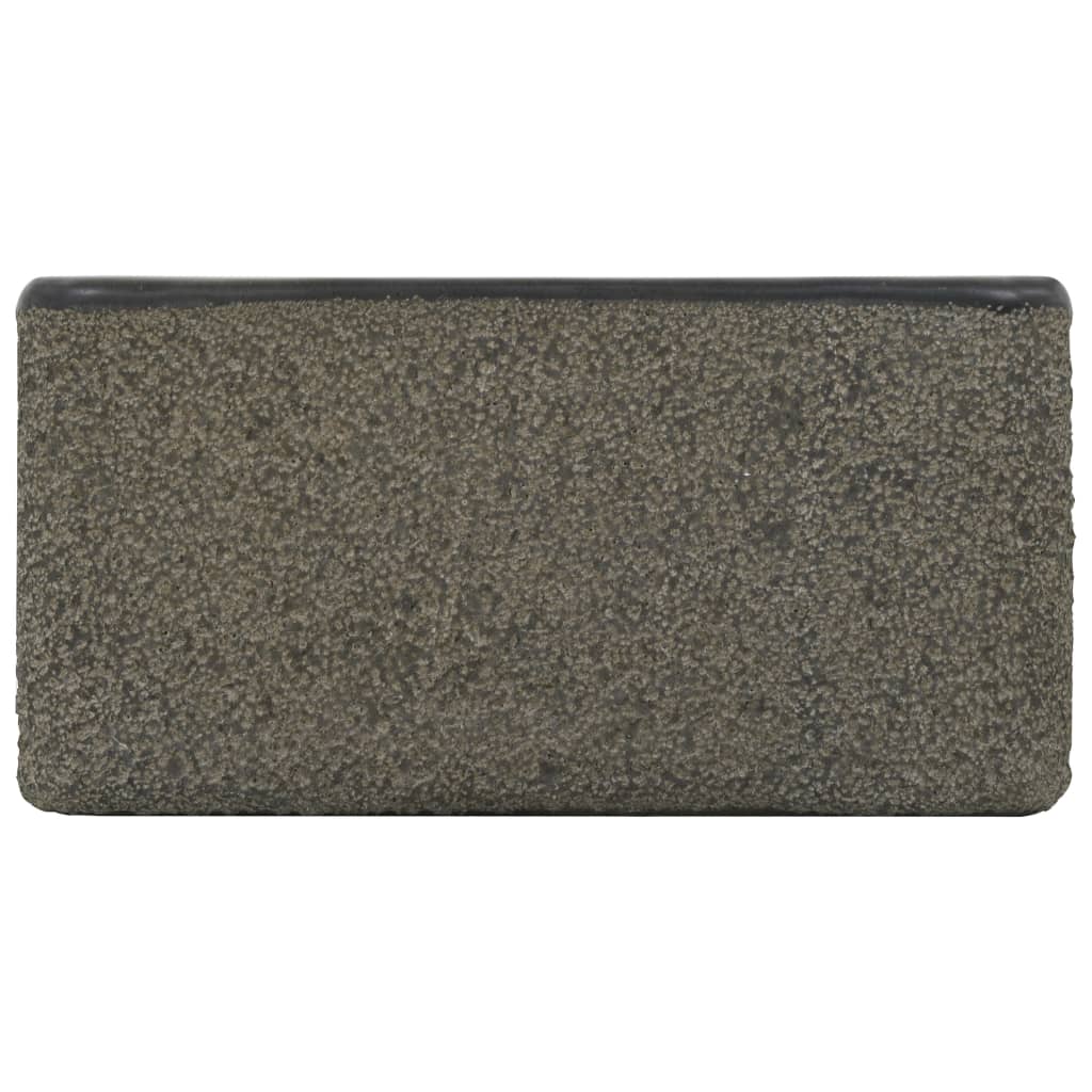 håndvask 30x30x15 cm flodsten sort