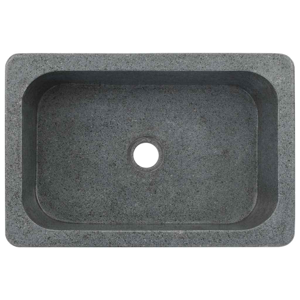håndvask 45 x 30 x 15 cm flodsten sort