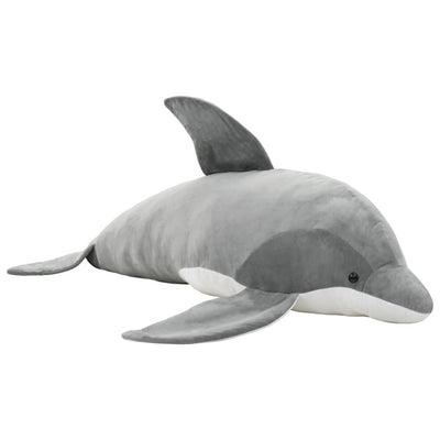 tøjdyr delfin plysstof grå