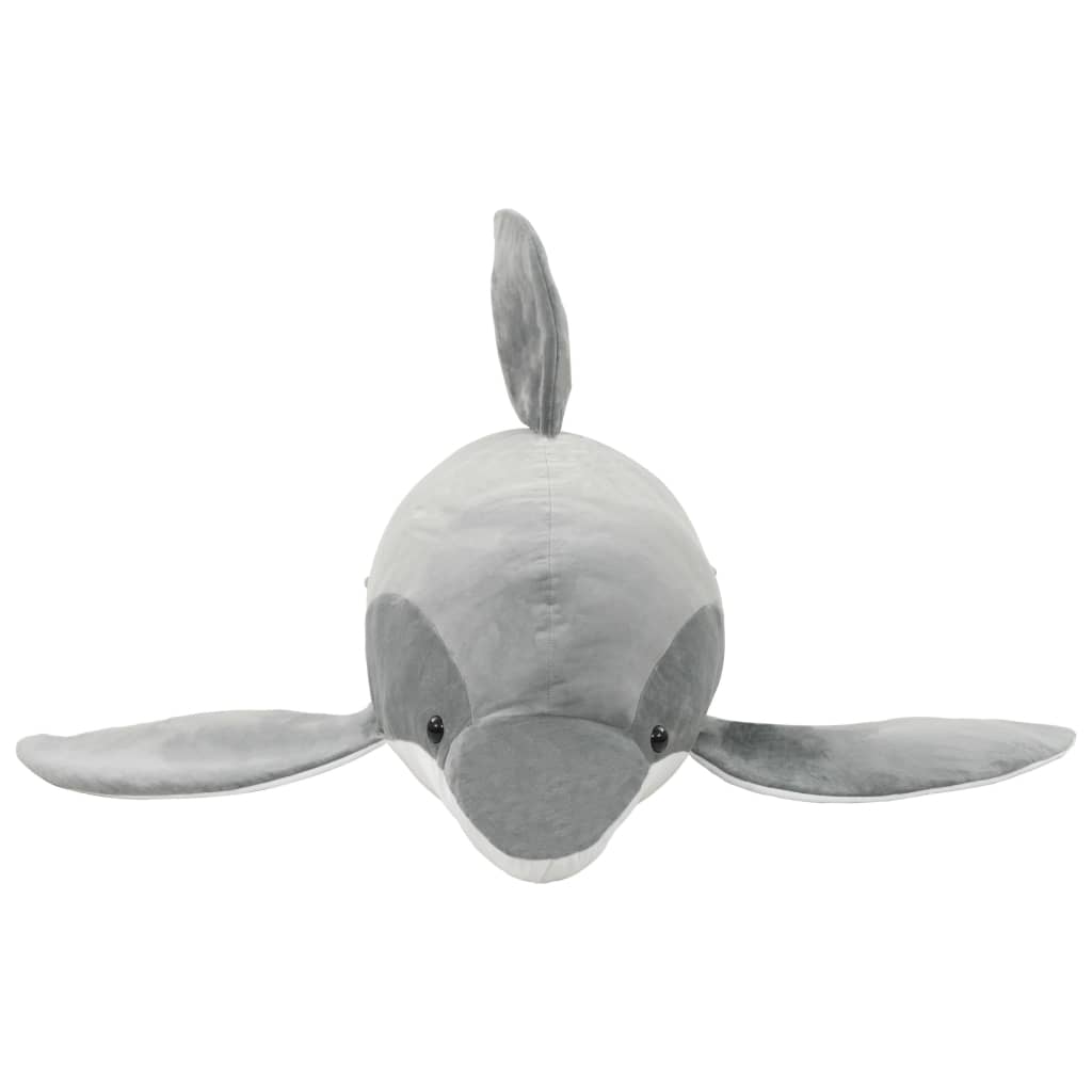 tøjdyr delfin plysstof grå