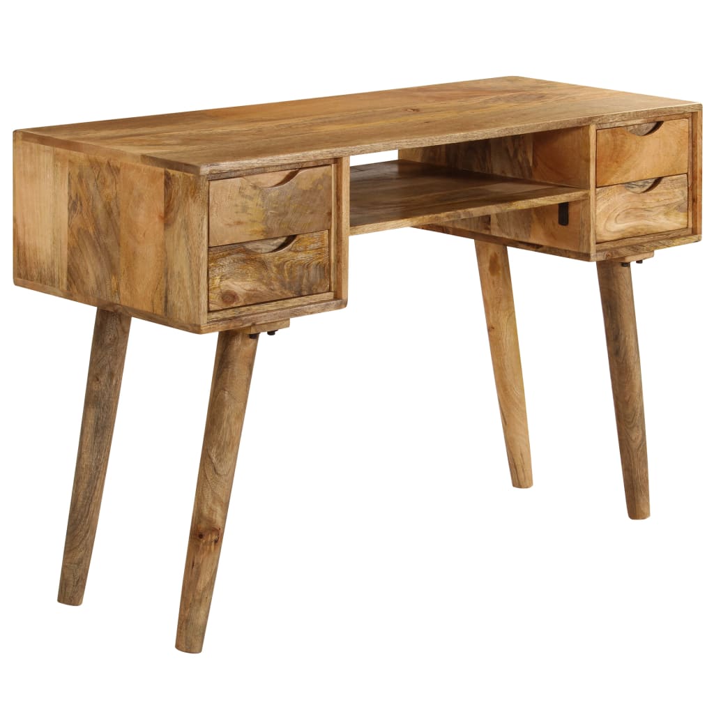 skrivebord massivt mangotræ 115 x 47 x 76 cm