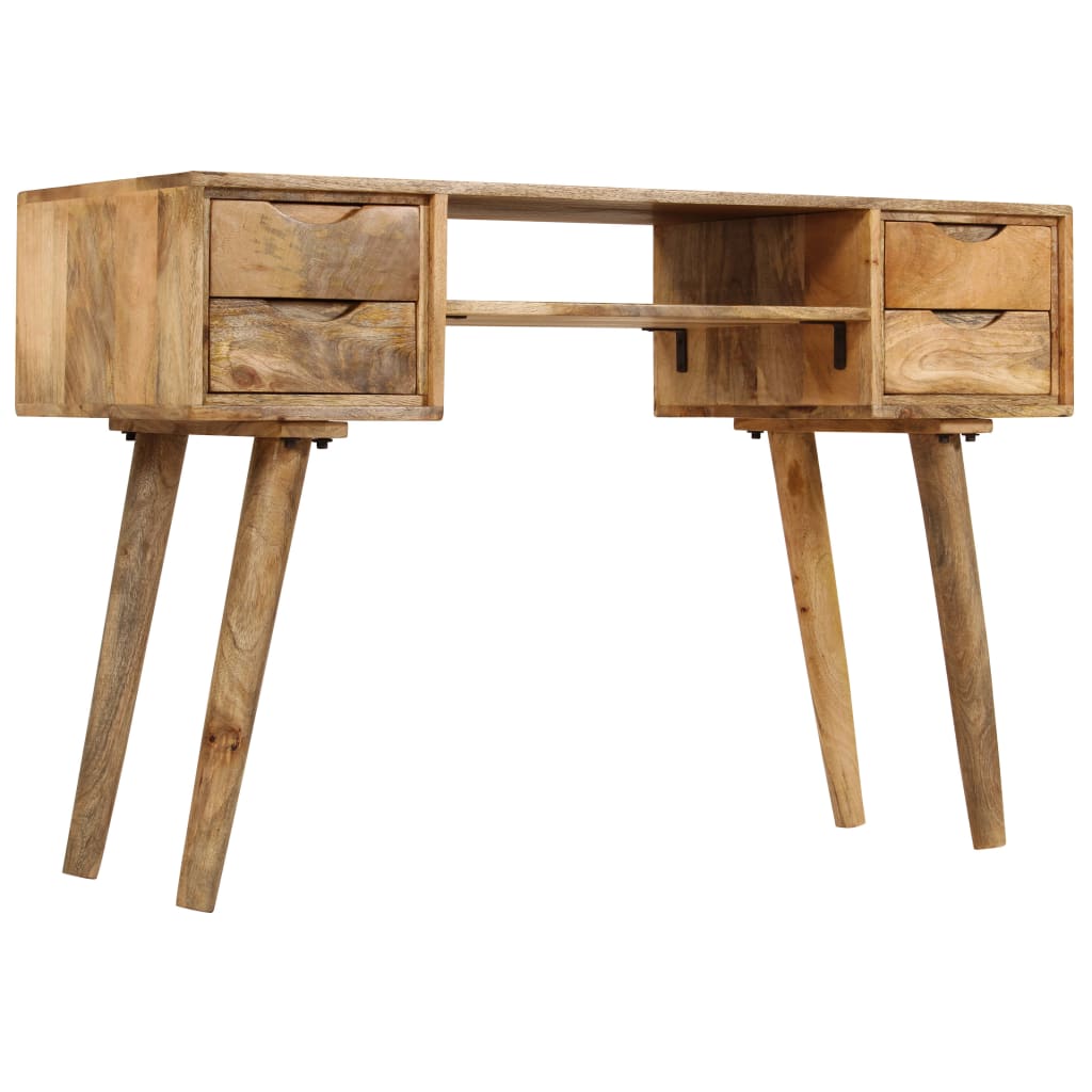 skrivebord massivt mangotræ 115 x 47 x 76 cm