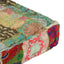 puffe med patchwork firkantet bomuld håndlavet 50 x 50 x 12 cm grøn