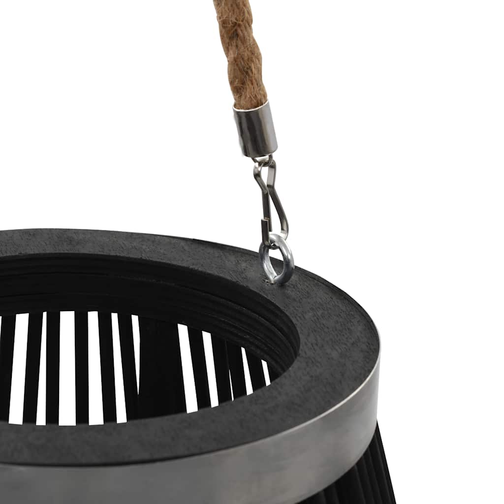 hængende lanterneholder bambus 60 cm sort