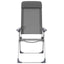 foldbare campingstole 4 stk. aluminium grå
