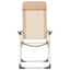 foldbare campingstole 4 stk. aluminium cremefarvet