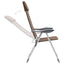 foldbare campingstole 2 stk. aluminium brun