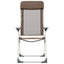 foldbare campingstole 4 stk. aluminium brun