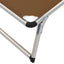 foldbar liggestol med tag aluminium og textilene brun