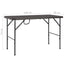 foldbart havebord 120 x 60 x 74 cm HDPE rattanlook brun
