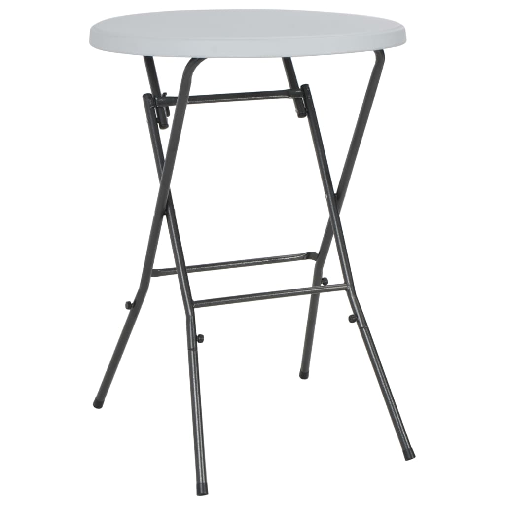 foldbart barbord HDPE 80 x 110 cm hvid