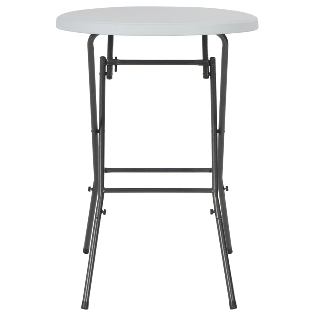 foldbart barbord HDPE 80 x 110 cm hvid